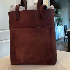 RARE Merlot Classic Full-size Crossbody Tote Portland Leather Goods
